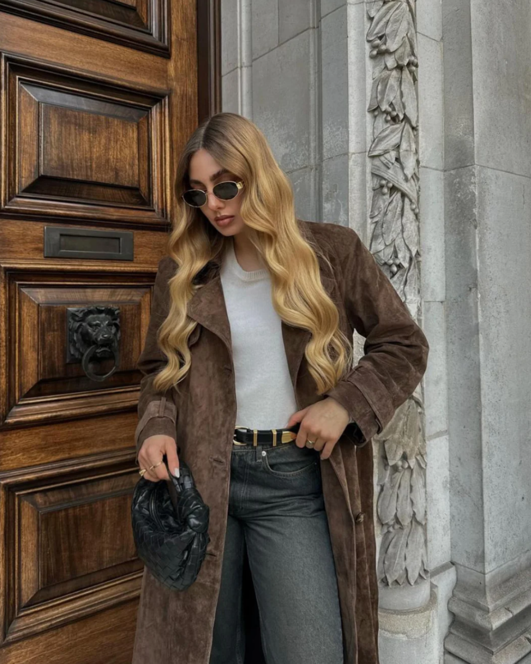 Lanbur Suede Trenchcoat