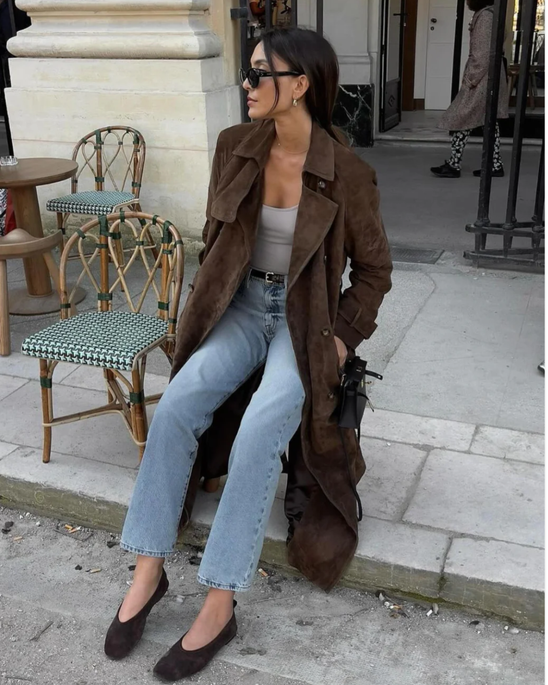 Lanbur Suede Trenchcoat