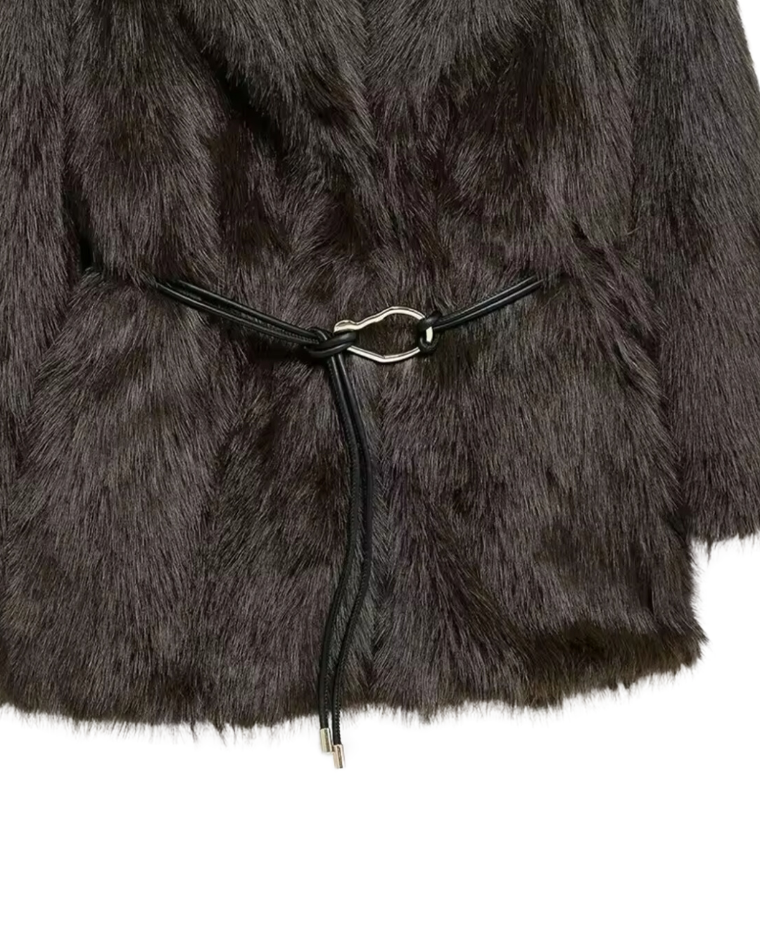 MARAL Luxe – Faux Fur Mantel mit Gürtel